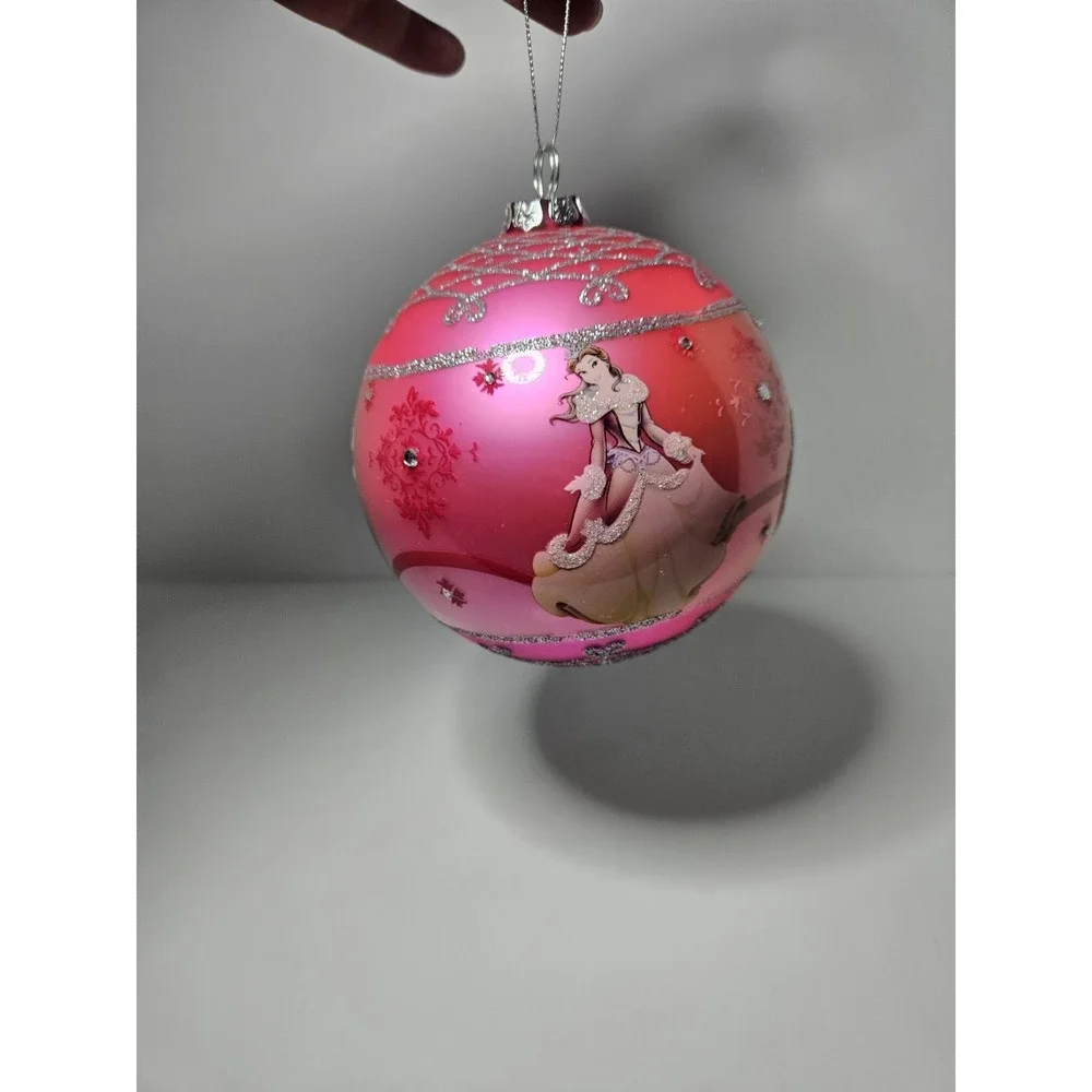 Disney Princess Cinderella Glass Christmas Ornament Large 5